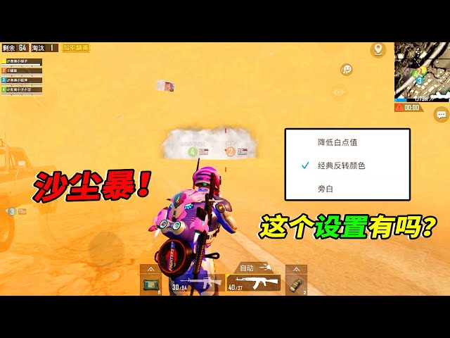 和平精英: 手机有个设定,可以提升“沙尘暴”模式视野!【南美小猴子】