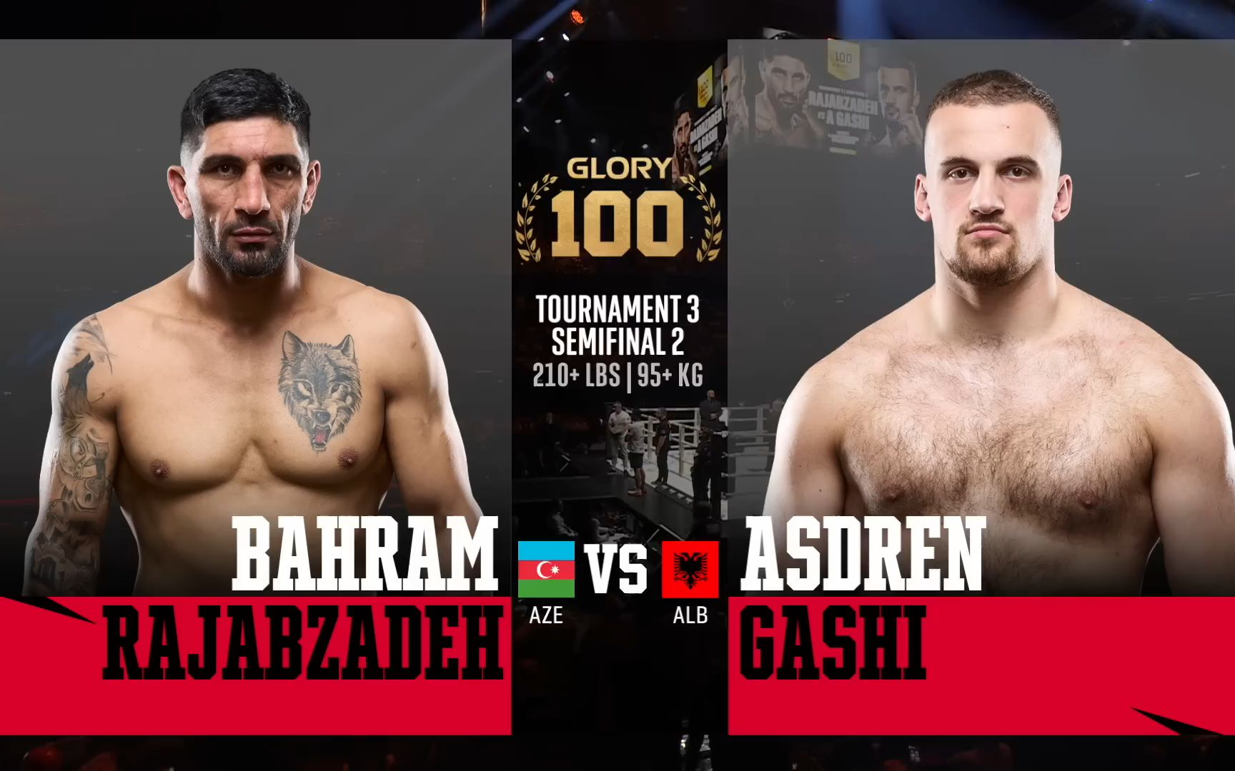 巴赫拉姆·拉贾布扎德 vs 阿斯德伦·加希 | GLORY 100 | 2025-06-14
