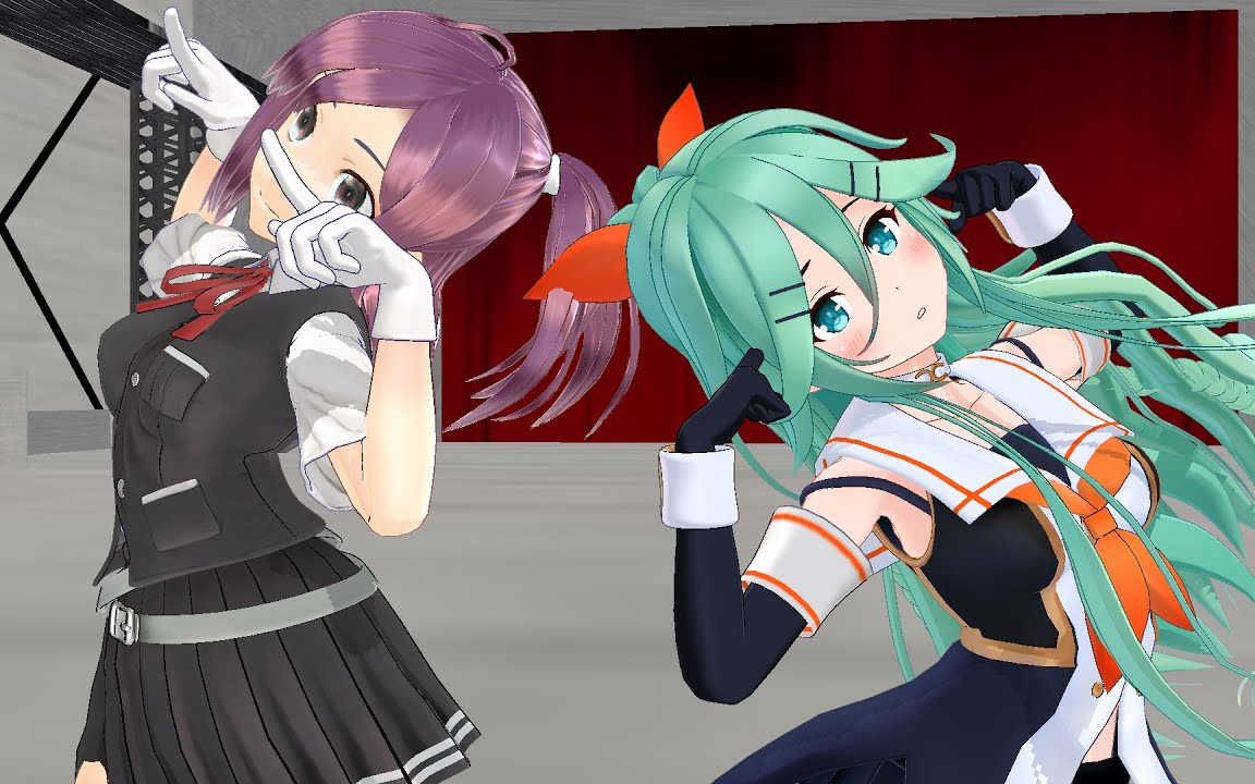 愛Dee 艦これ　MMD　山風、萩風（Yamakaze,Hagikaze）