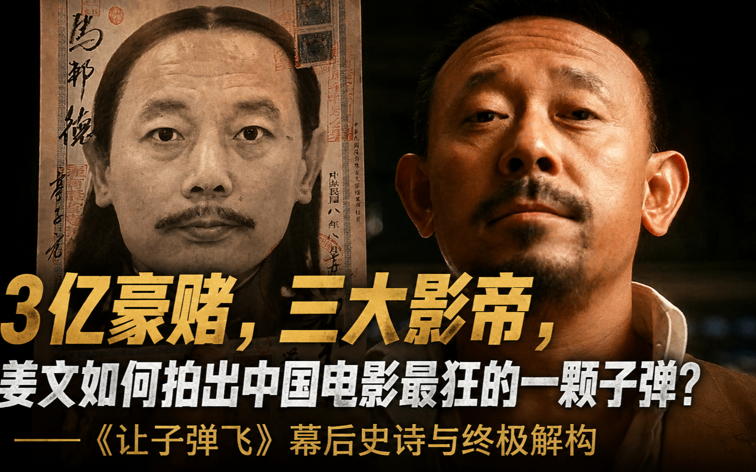 3亿豪赌，三大影帝，姜文如何拍出中国电影最狂的一颗子弹？——《让子弹飞》幕后史诗与终极解构