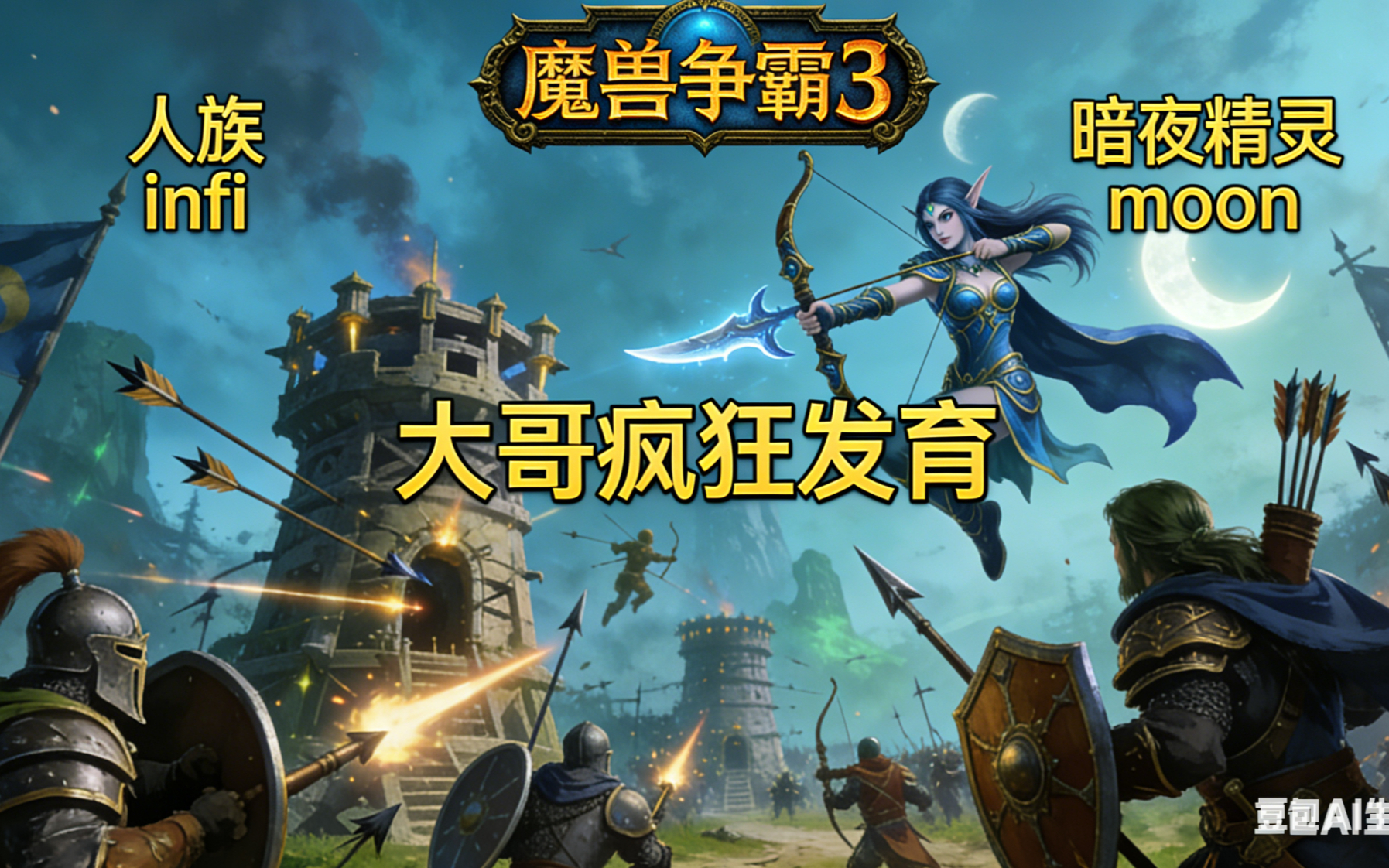 大哥疯狂发育 魔兽争霸xiaoy解说moon infi Northern Woods