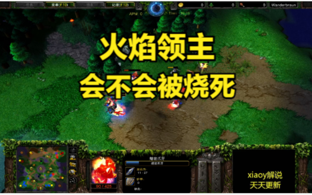 火焰领主会不会被烧死？魔兽争霸xiaoy解说sok kaho
