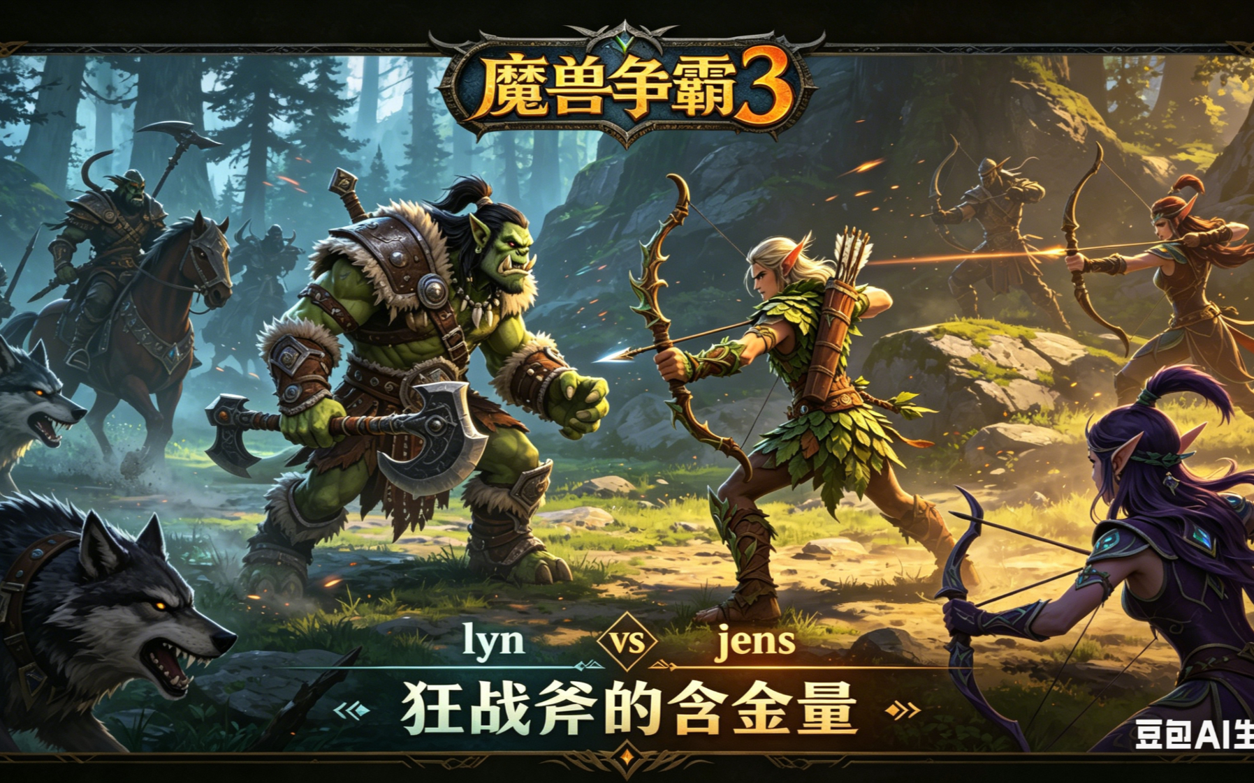 狂战斧的含金量就是高 魔兽争霸xiaoy解说lyn jens
