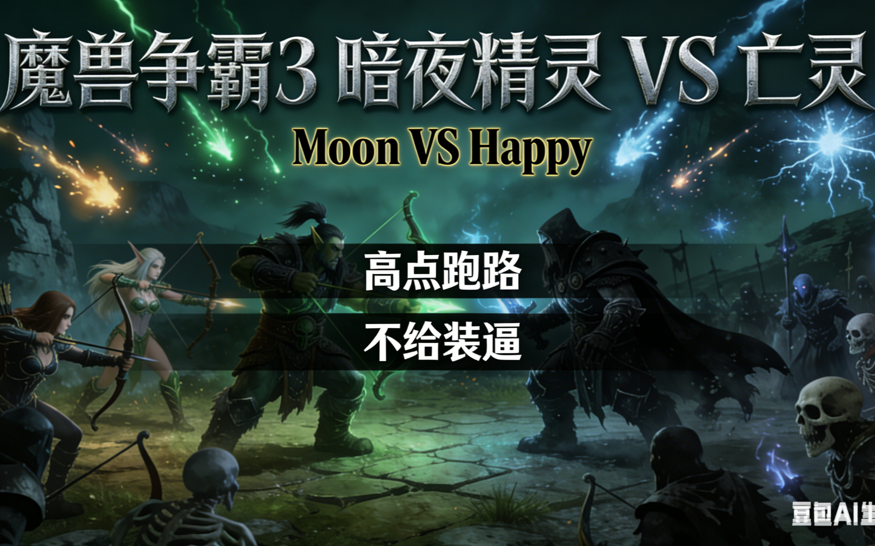 高点跑路 不给装逼 魔兽争霸xiaoy解说moon happy Fel Pit