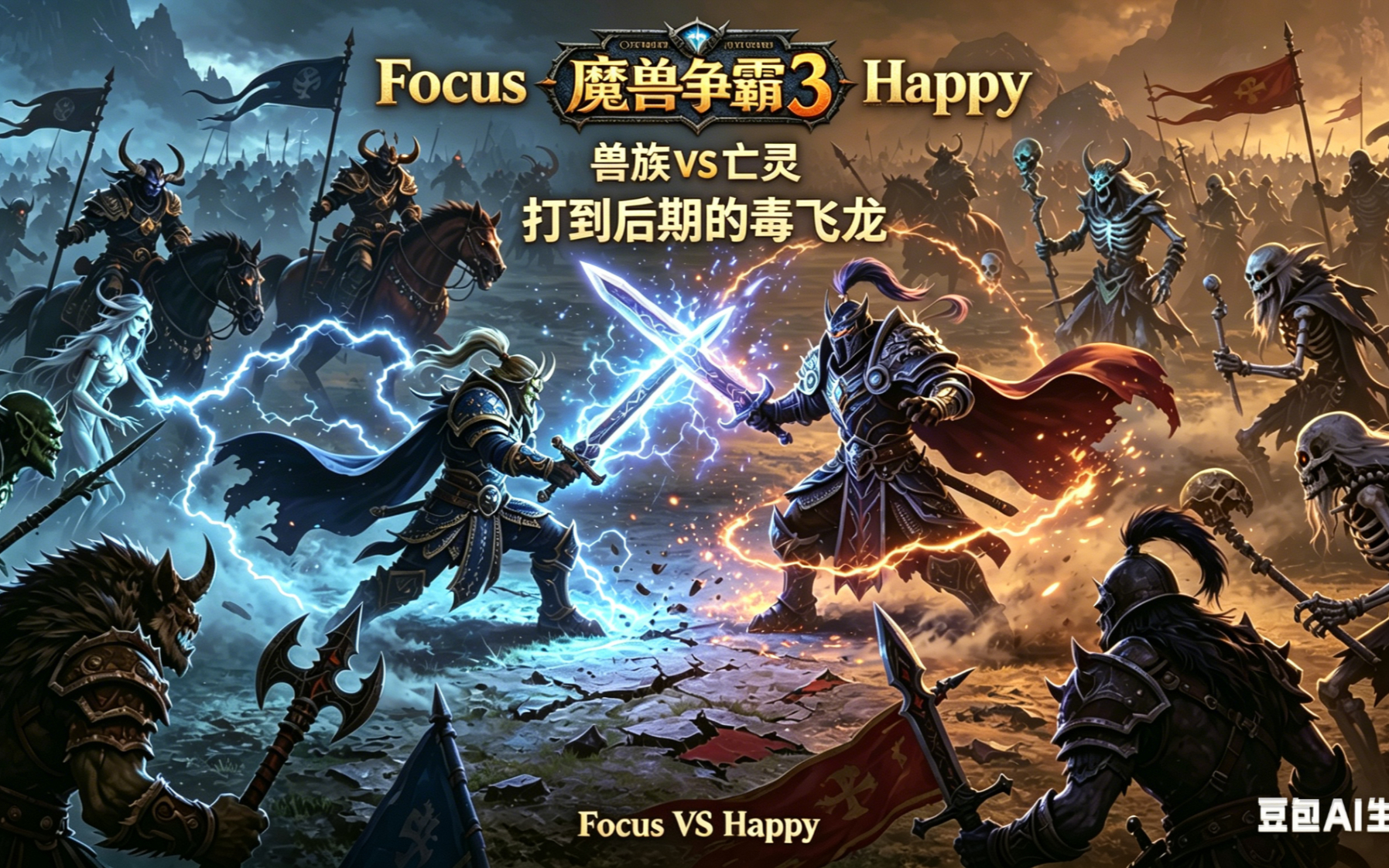 打到后期的毒飞龙 魔兽争霸xiaoy解说focus happy