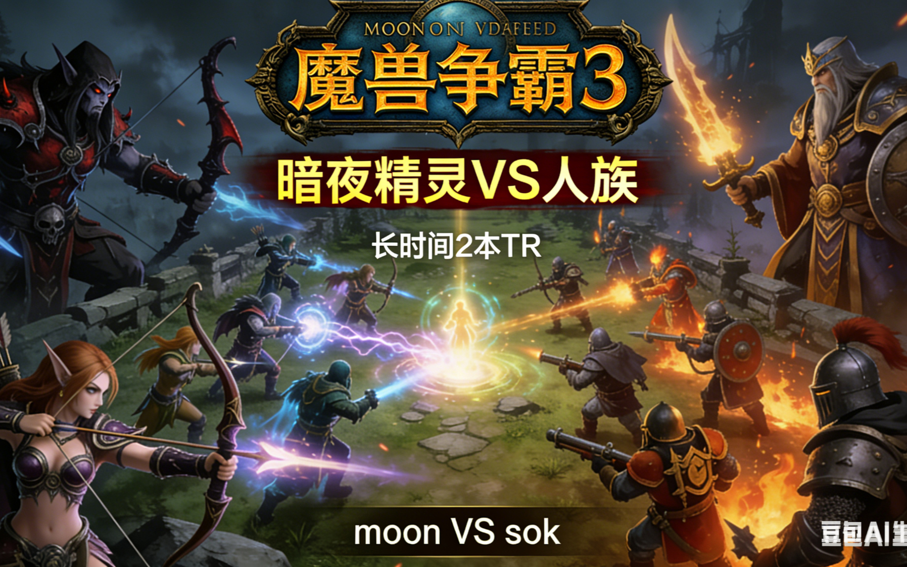 长时间的2本TR 魔兽争霸xiaoy解说moon sok