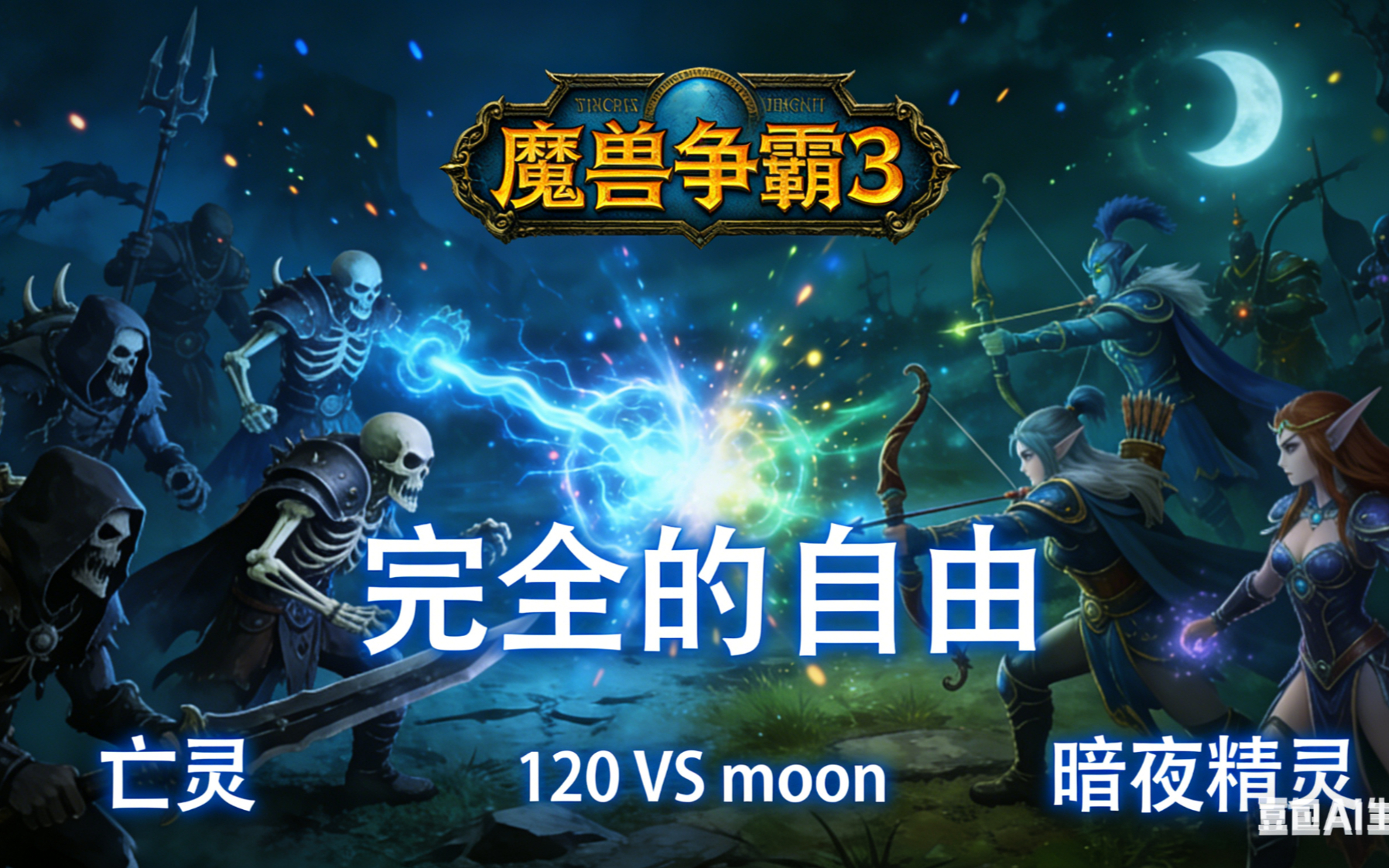 完全的自由 魔兽争霸xiaoy解说120 moon