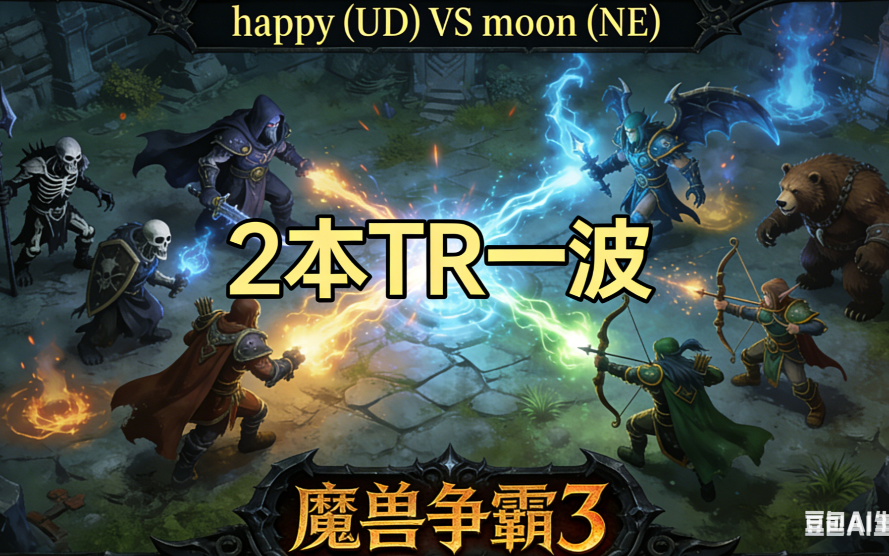 2本TR一波 魔兽争霸xiaoy解说浪漫 happy Moon Strand
