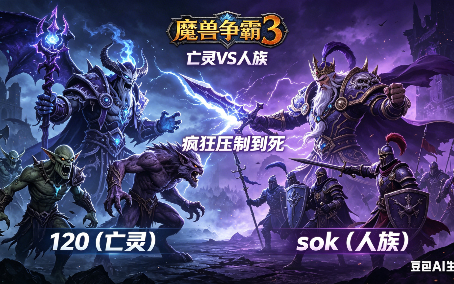 疯狂压制到死 魔兽争霸xiaoy解说120 sok