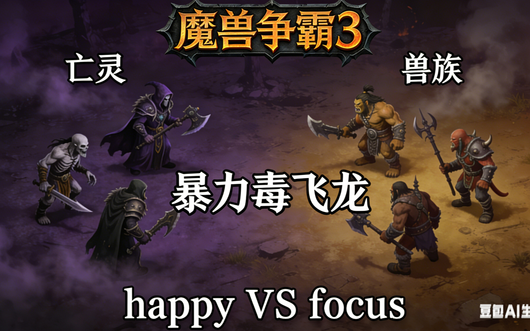 暴力毒飞龙 魔兽争霸xiaoy解说happy focus