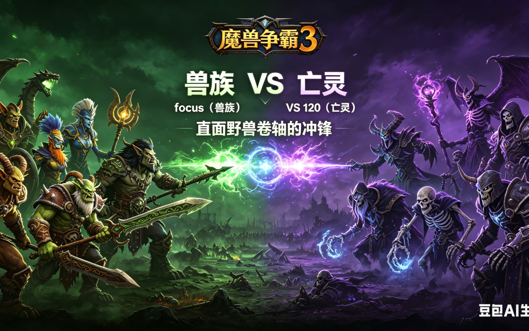 直面野兽卷轴的冲锋 魔兽争霸xiaoy解说focus 120