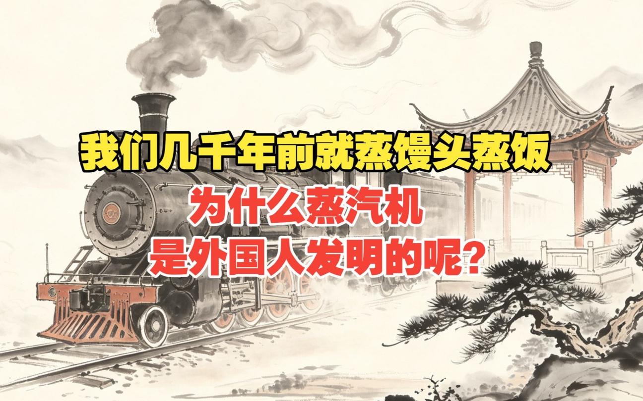 我们几千年前就蒸馒头蒸饭，为什么蒸汽机是外国人发明的呢？