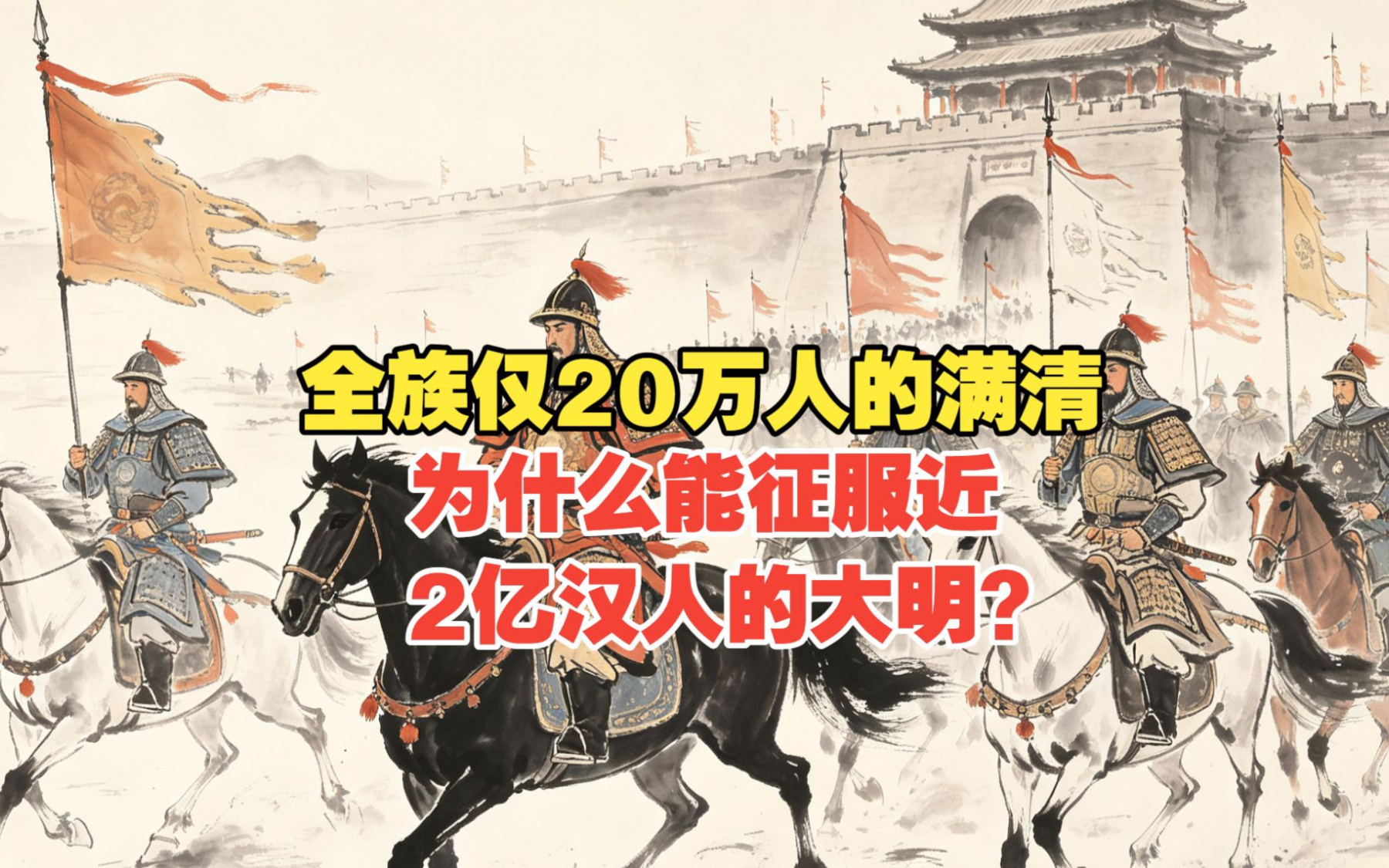 全族仅20万人的满清，为什么能征服近2亿汉人的大明？能用科学解释吗？