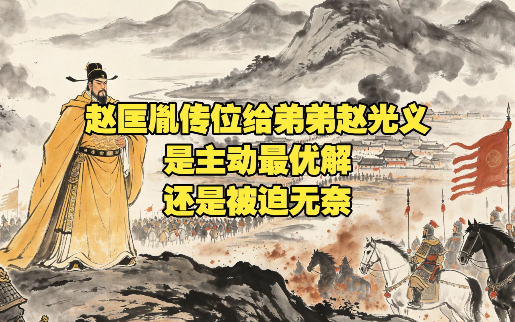 赵匡胤传位给弟弟赵光义是主动最优解，还是被迫无奈？