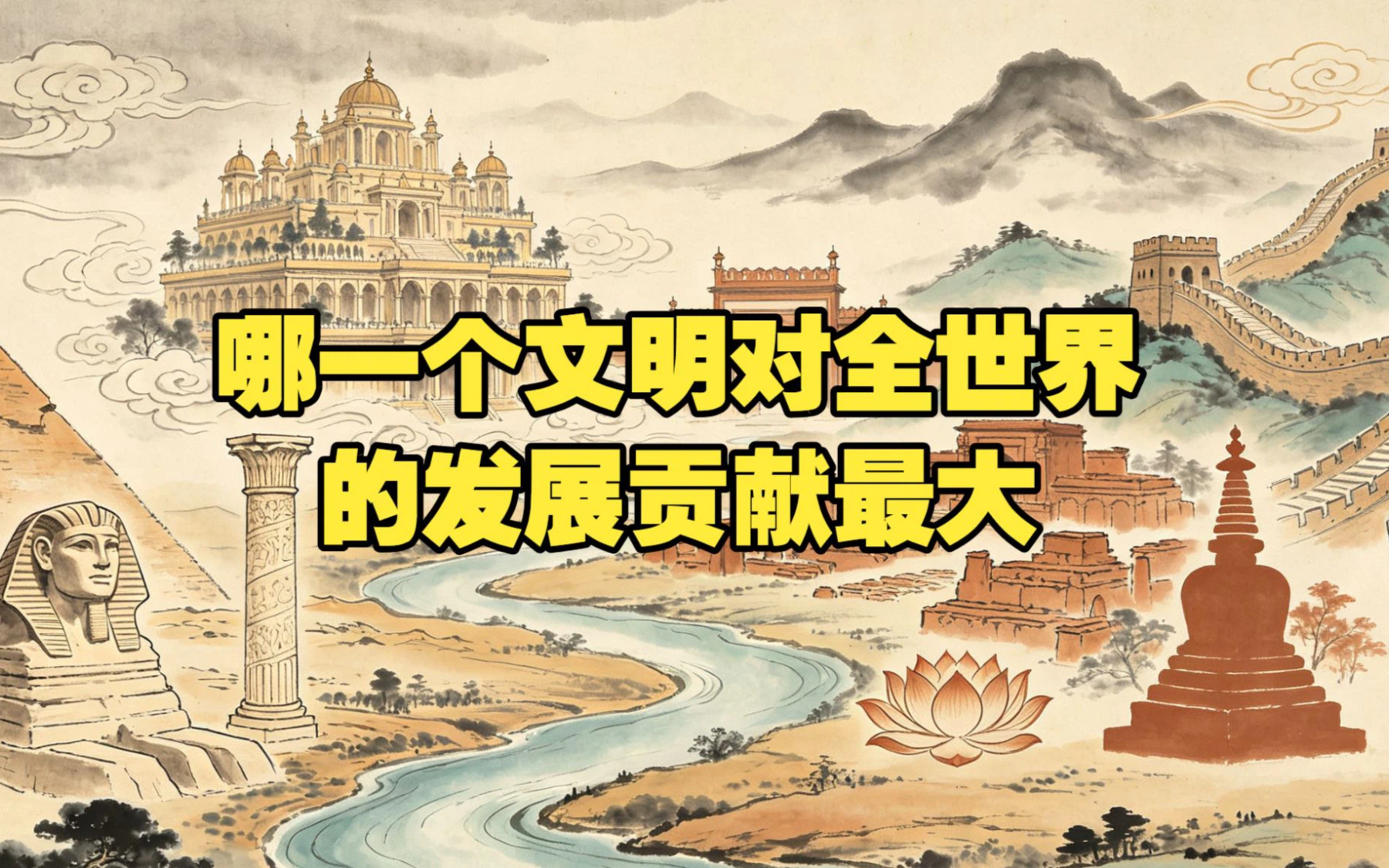 纵观整个人类历史，到底哪一个文明对全世界的发展贡献最大？