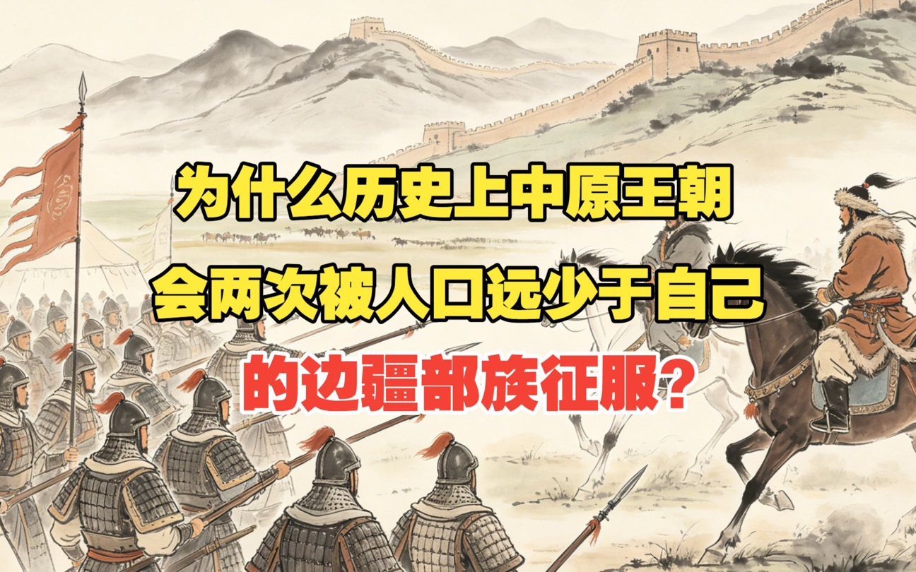 为什么中国历史上中原王朝，会两次被人口远少于自己的边疆部族征服？