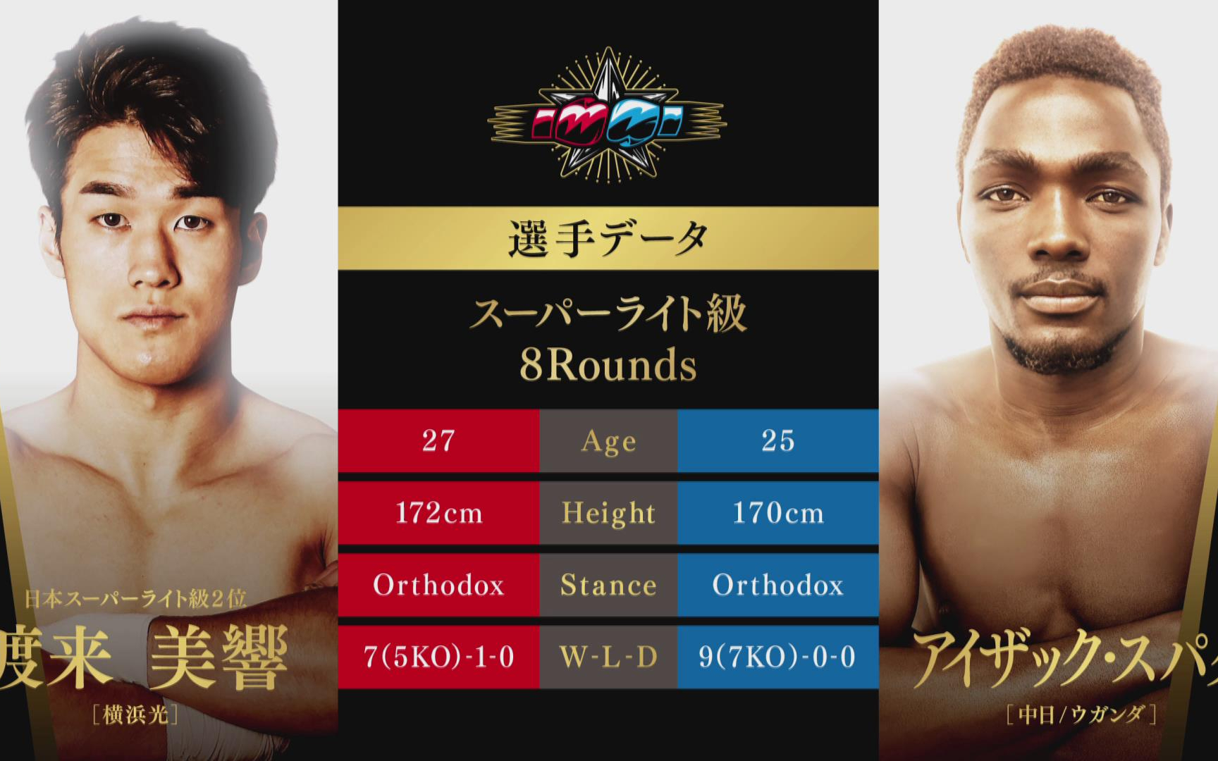 渡来美响 vs 艾萨克·塞布富