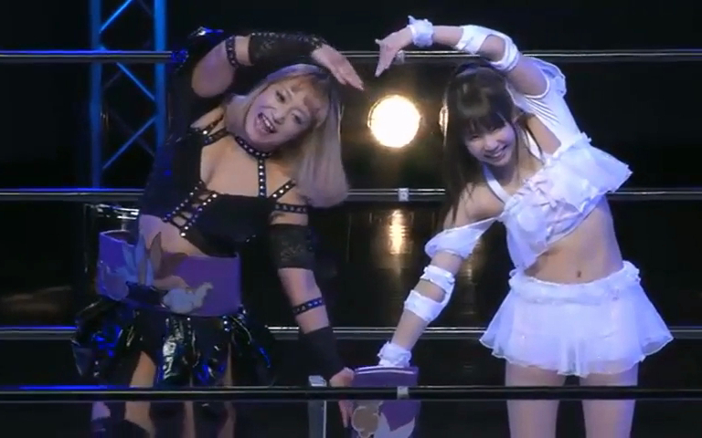 藤ヶ崎矢子 & 結奈 vs. 瑞希 & SAKI JWP Mania X 2016.04.03