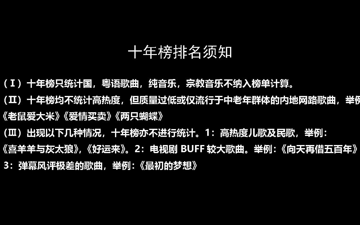 【十年榜】2000-2009年最强华语金曲TOP100