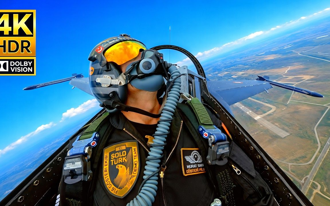 完整流程！F-16 蝰蛇 战斗机飞行表演视频4K