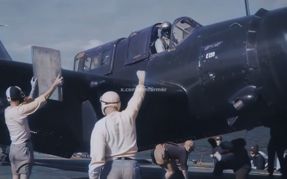 [历史影像] 法国向英国租借的“阿罗芒什”号航空母舰（1949年 中南半岛）