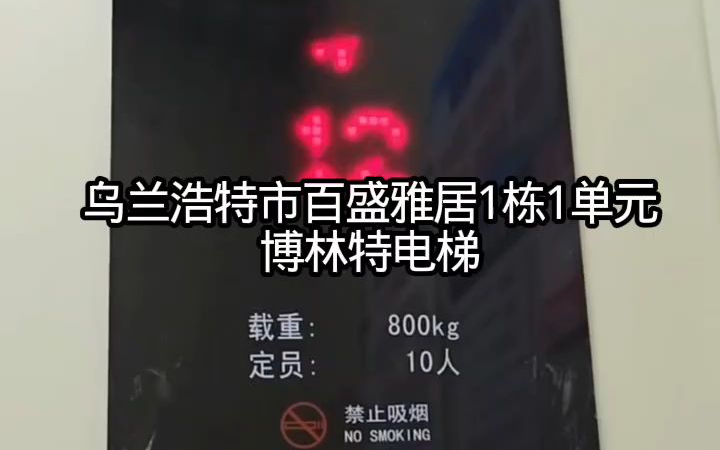 乌兰浩特市百盛雅居1栋1单元的博林特电梯