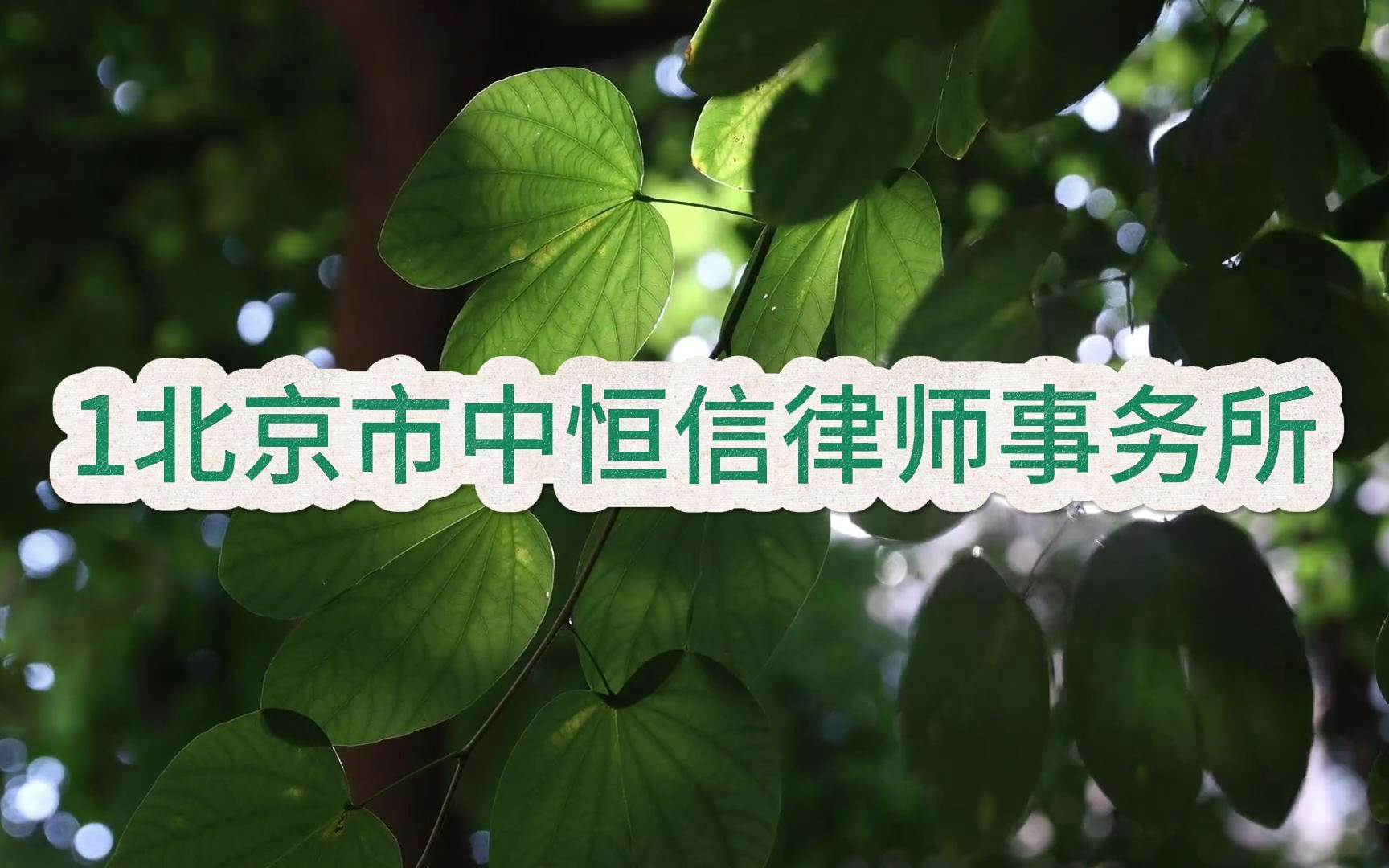 刑事辩护官方榜单 北京十大刑事律师事务所发布