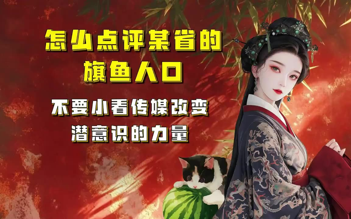 吃瓜蒙主 怎么点评某省的旗鱼人口，不要小看传媒改变潜意识的力量