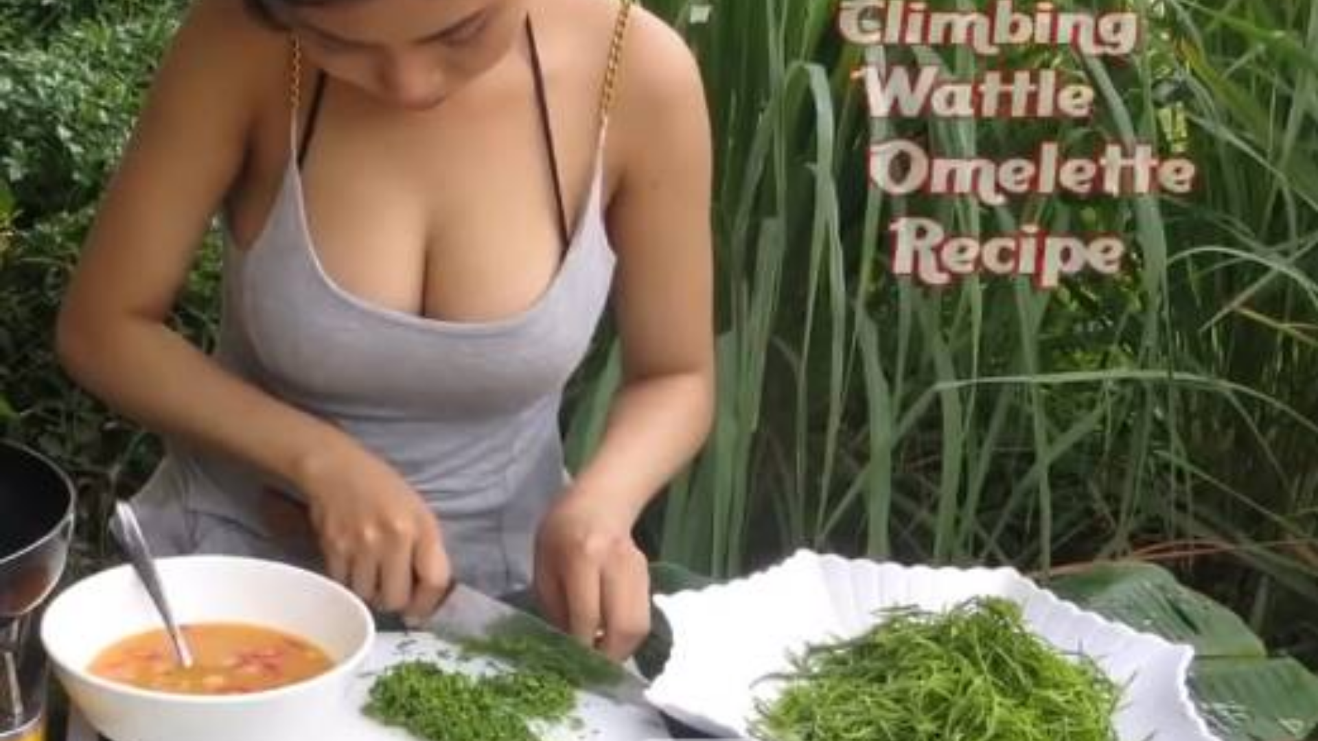 臭菜煎蛋,看起来营养丰富