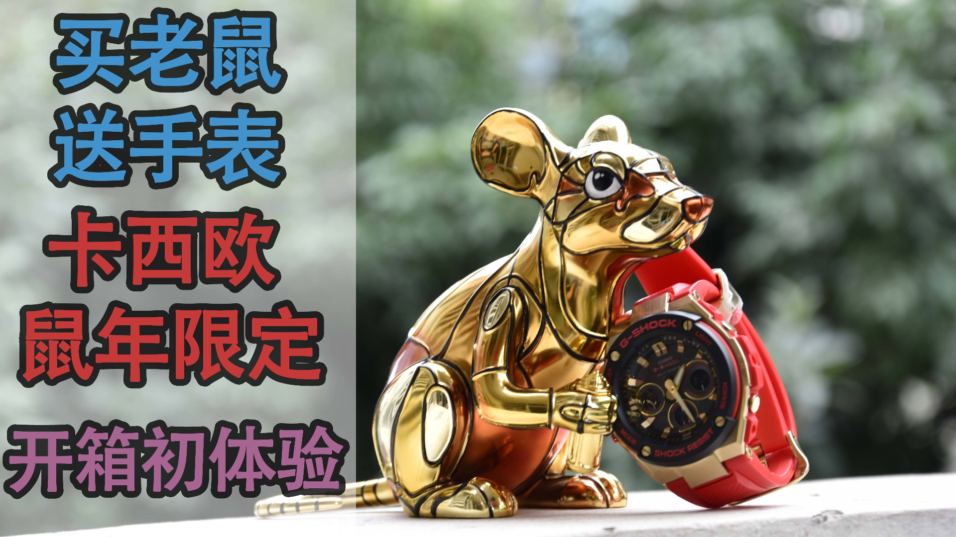 【这期搞G-SHOCK】买老鼠送手表!卡西欧2020鼠年限定手表GST-W300CX开箱试用