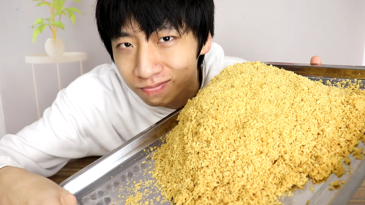 五斤鸡胸肉可以做多少肉松?小伙花了整整36小时才把五斤做完!