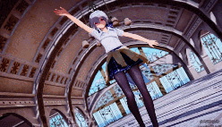 【MMD】质感裤袜学生制服HAKU「ANIMAる」