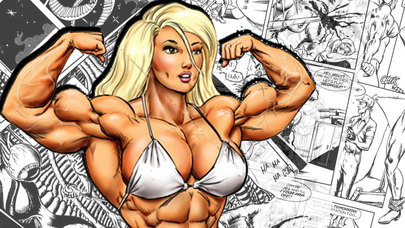 肌肉女超人锻炼身体图片
