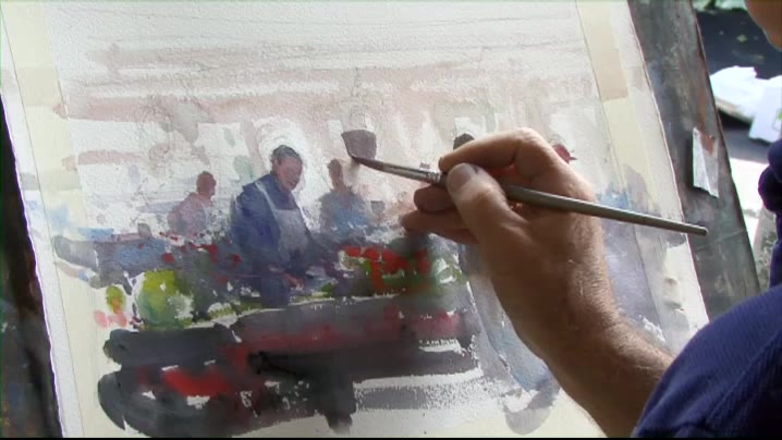 澳洲水彩画家 约瑟夫 极品水彩技法教程 工作中的人们-4集(附视频下载链接)