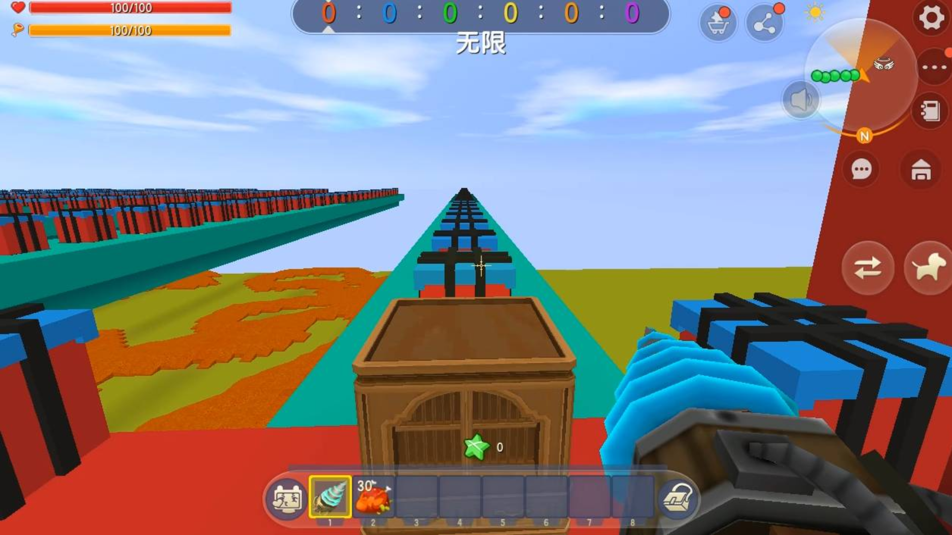 迷你世界:幸运空头大乱斗,这空投武器开玩笑的吧,还是我的M4靠谱