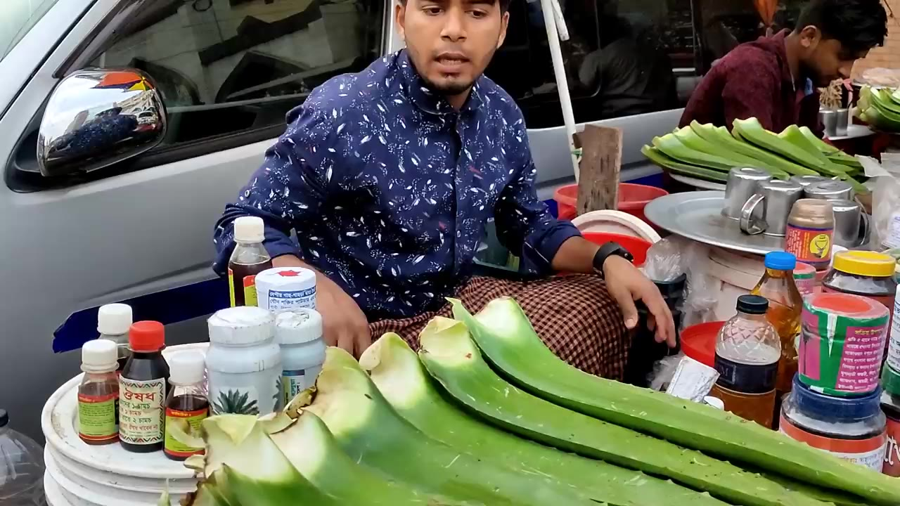 看看印度人很爱喝的芦荟汁怎么样?绝对真材实料,你想喝一杯?