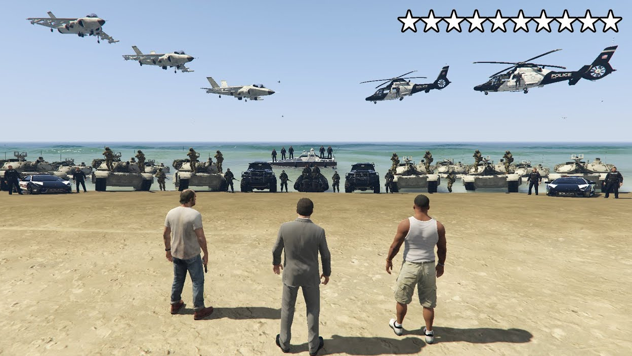 【GTA系列】侠盗飞车史上最高星10星竟然是这样?直接进监狱?