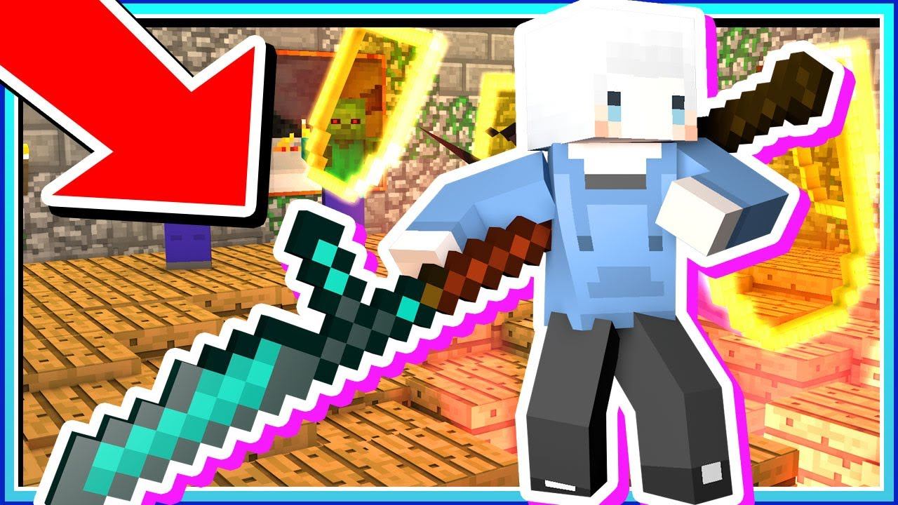 小白解说我的世界龙族吸血鬼28 做出钻石长枪和长弓 轻松到地下城掠夺