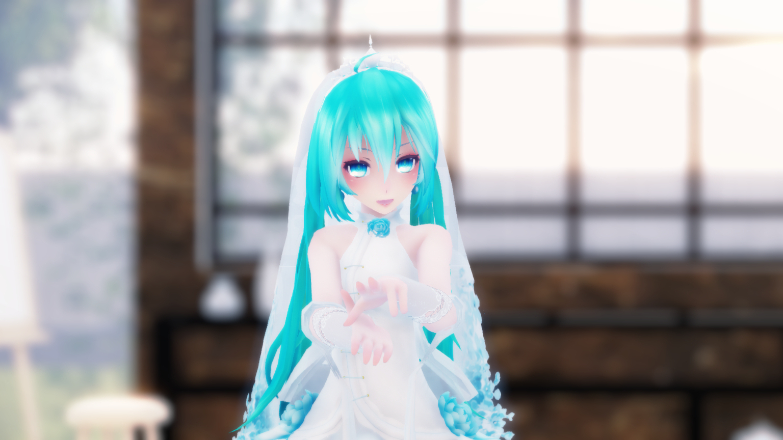 【MMD】婚纱Miku ハジメテノオト (初始之音)