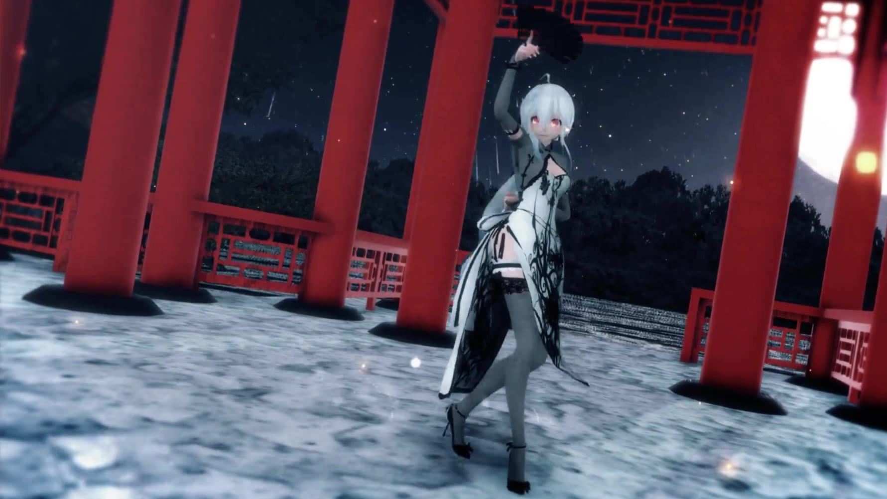 【MMD弱音】水墨风格旗袍-- 寄明月