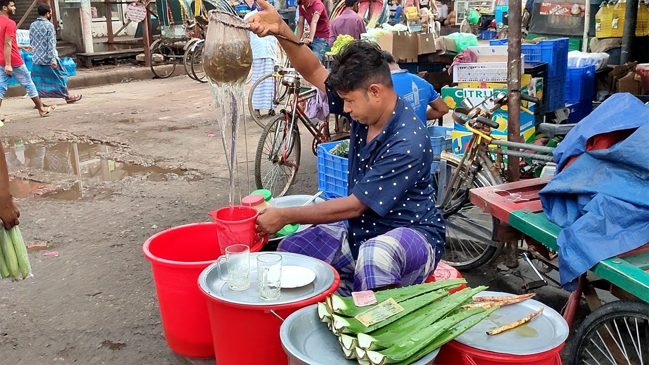 保证不兑水汁液粘稠的印度芦荟汁,看到成品后真的有人敢喝吗?