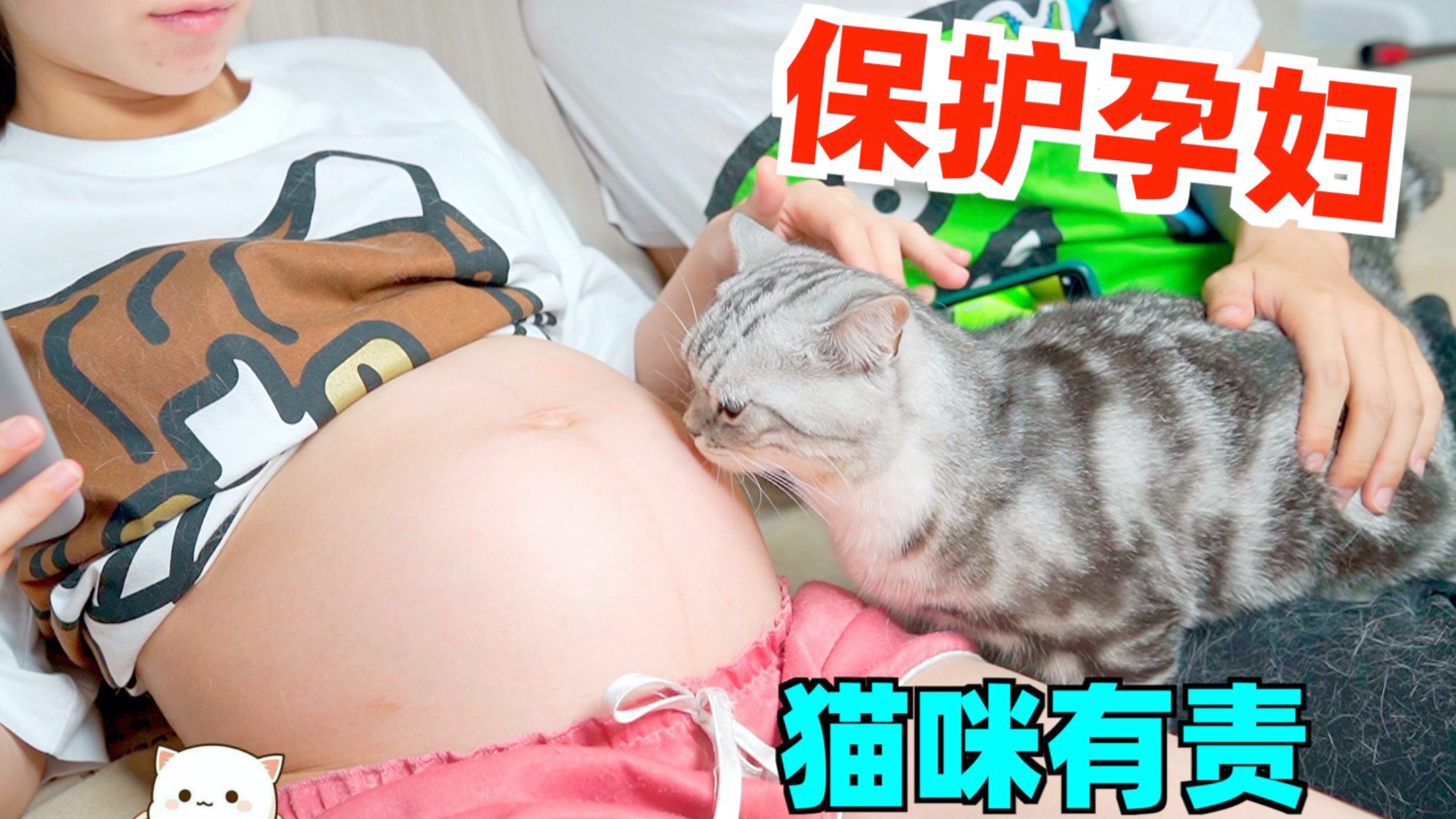 孕妇大喊:救命!家里的猫马上冲过来保护!!!