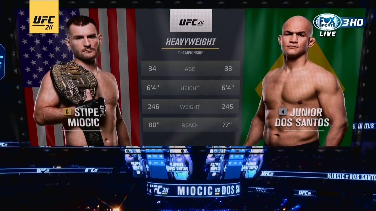 UFC211台湾解说 Stipe米欧奇 vs Dos桑托斯 Ⅱ战