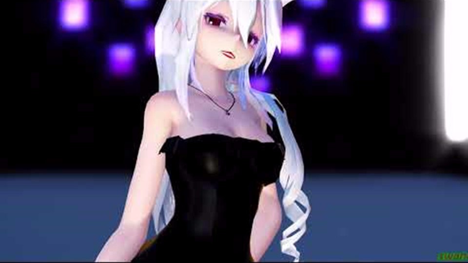 【MMD】黑丝吊带弱音 swan