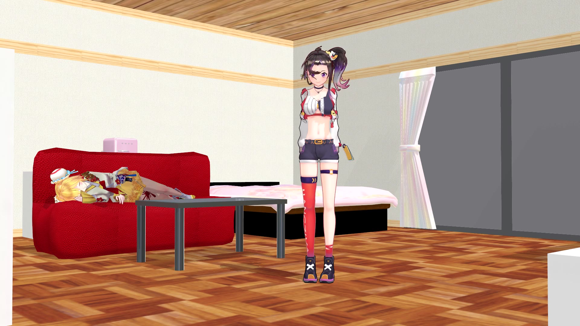 【绛紫MMD】想和疲惫的阿婵一起出去玩的绛紫