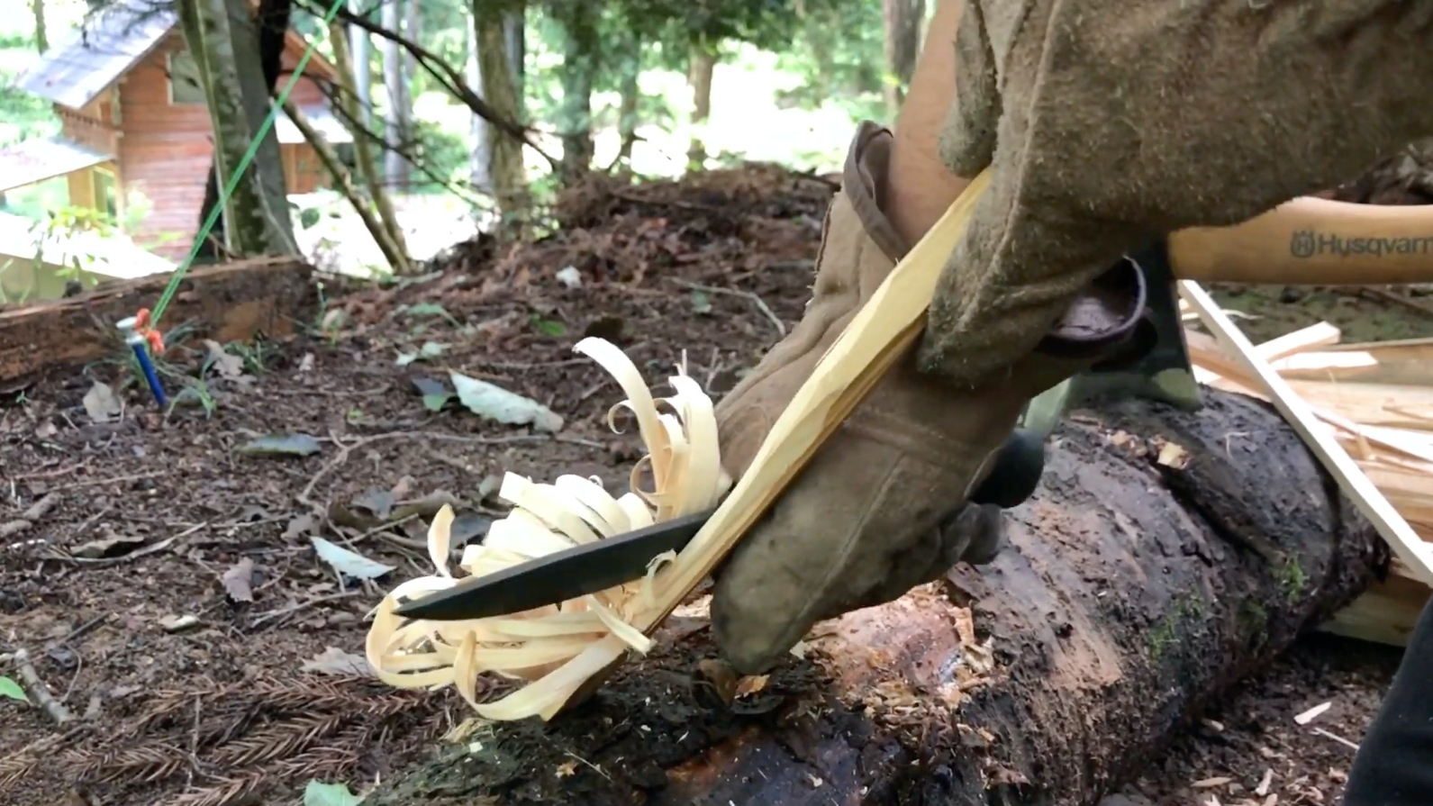 单人露营|Bushcraft|森林里的煎鸡排