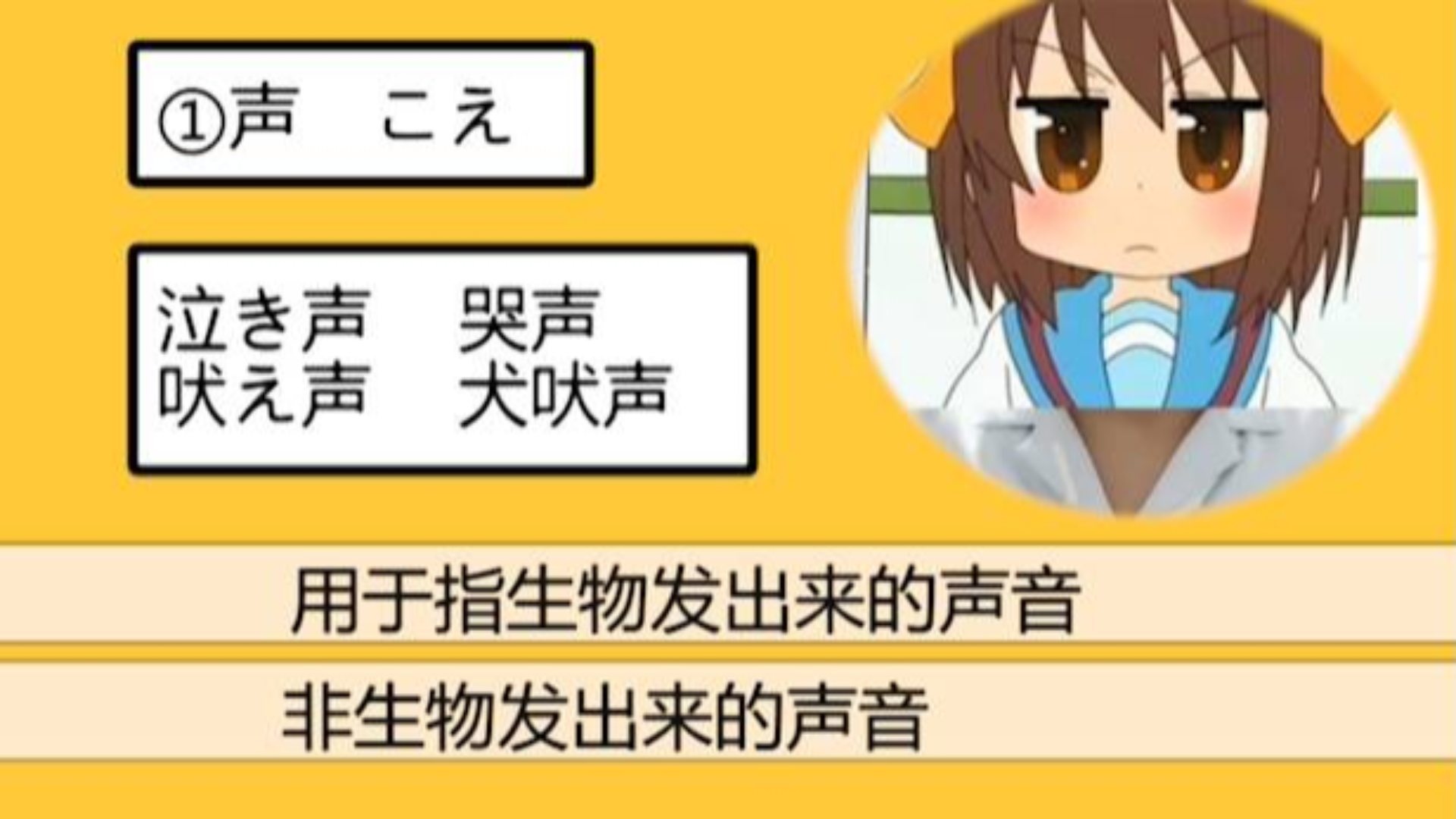 日语里三种表达声音的单词,こえ、おんせい、おと用法却相差很大