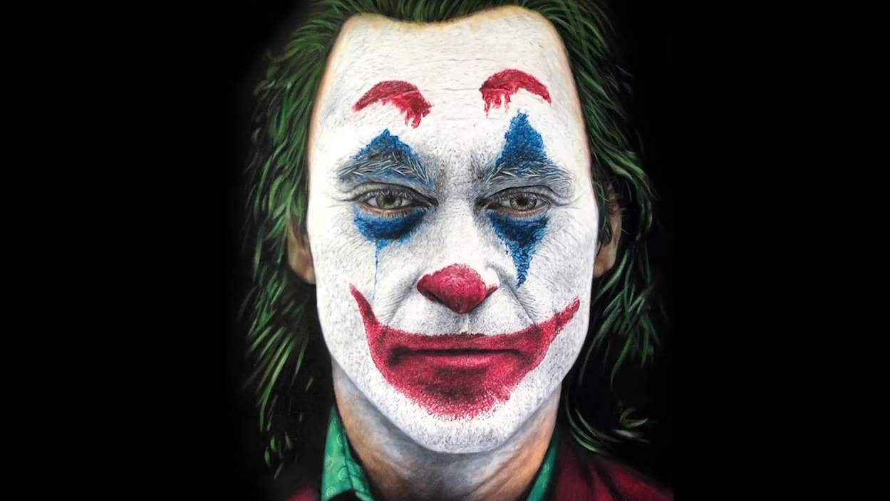 【羊课网】手绘_在哥谭市宿醉跳舞的电影小丑