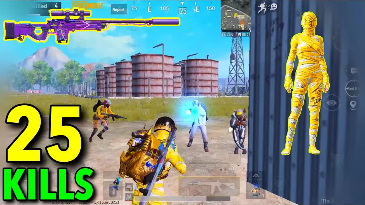 和平精英:单人四排24杀吃鸡!AWM一发入魂堪比狙神