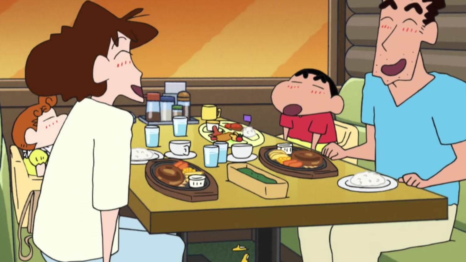野原一家想要吃憨八嘎肉